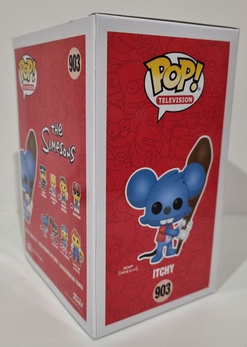 FUNKO POP! VINYL - Itchy - #903 - The Simpsons - Television - Protector Included - Picture 4 of 7