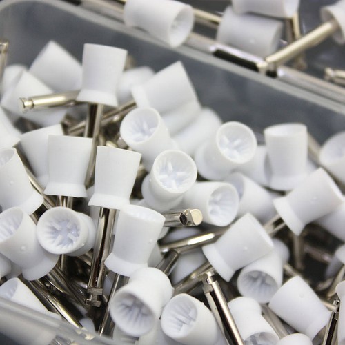 100 PCS Dental Latch Polisher Type Polishing Prophy Cup Tooth Bowl White Brushes - Picture 7 of 7