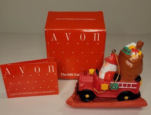 Vintage Avon Light-Up Santa Ornament Christmas New in Box 1980&#039;s