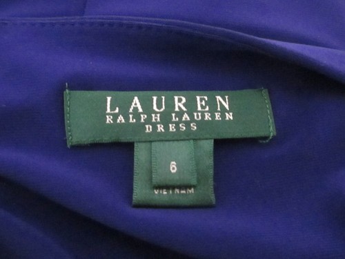 RALPH LAUREN 🌸 TALLA 6 ==AZUL OSCURO/CINTURA ACANALADA/TEJIDO ELÁSTICO/VESTIDO - Imagen 6 de 8