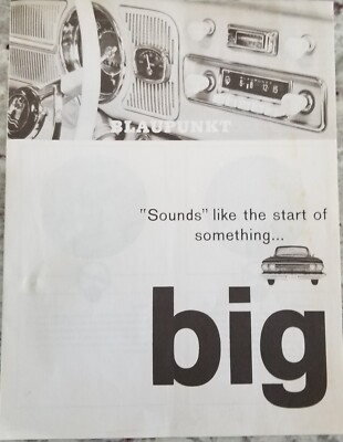 1964 Blaupunkt Car Auto Radio System Sales Brochure Vintage 