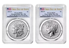 2024 S Reverse Proof Morgan & Peace Dollar Set PCGS PF70 First Day