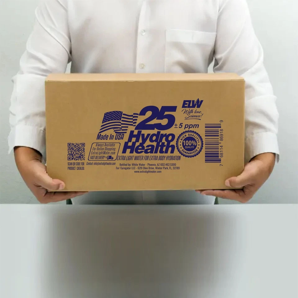 Deuterium Depleted Water 25 ppm Hydro Health 24 pcs x 500ML,free S&H to Cont.US - Image 2 of 4