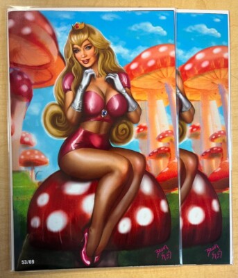 Princess Peach Cosplay 2 Book Variant Cover Set by Bruna Sales /69 Super Mario