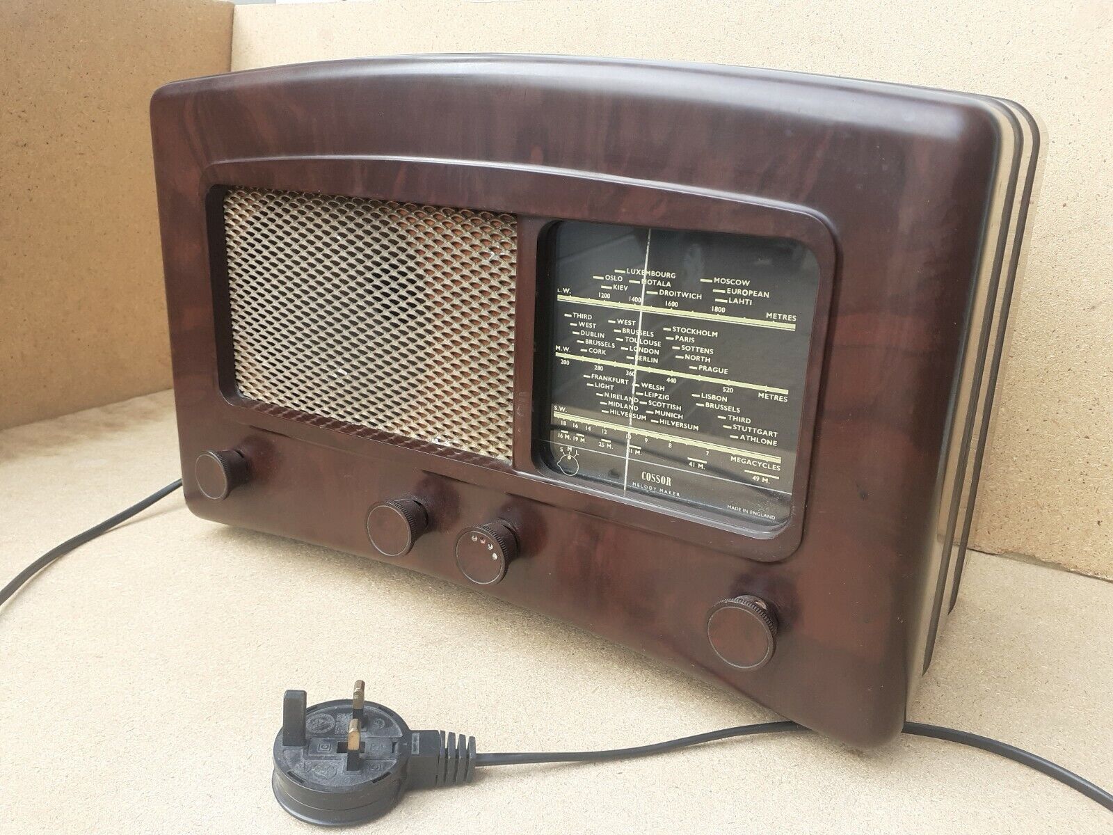 Vintage Old Antique Bakelite Radio COSSIR Melody Maker England Working 1920s 30s