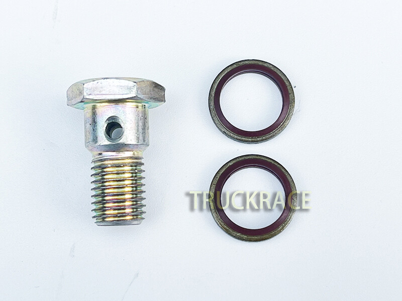 GlowShift Dodge Ram Banjo Bolt P-Pump Thread Adapter Fits 12v 12 Valve Cummins - Foto 5