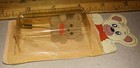 Vintage Velvet Fuzzy Brown Teddy Bear Stick / Brooch Pin, NEW in Package. — photo 2