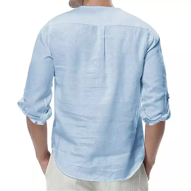 Camisa manga larga gris hombre new arrivals