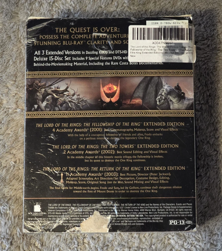 The Lord Of The Rings BluRay Extended  15 Disc Set Edition **with flaws** - Image 2 of 4