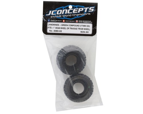 JConcepts Landmines 1.0" All Terrain Crawler Tires (2) (2.25) (TRX-4M) (Green) - Picture 2 of 5