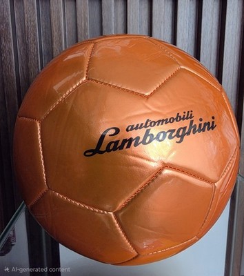 Lamborghini  PVC Football Soccer Balls Sports Size 5  Waterproof Black Orange