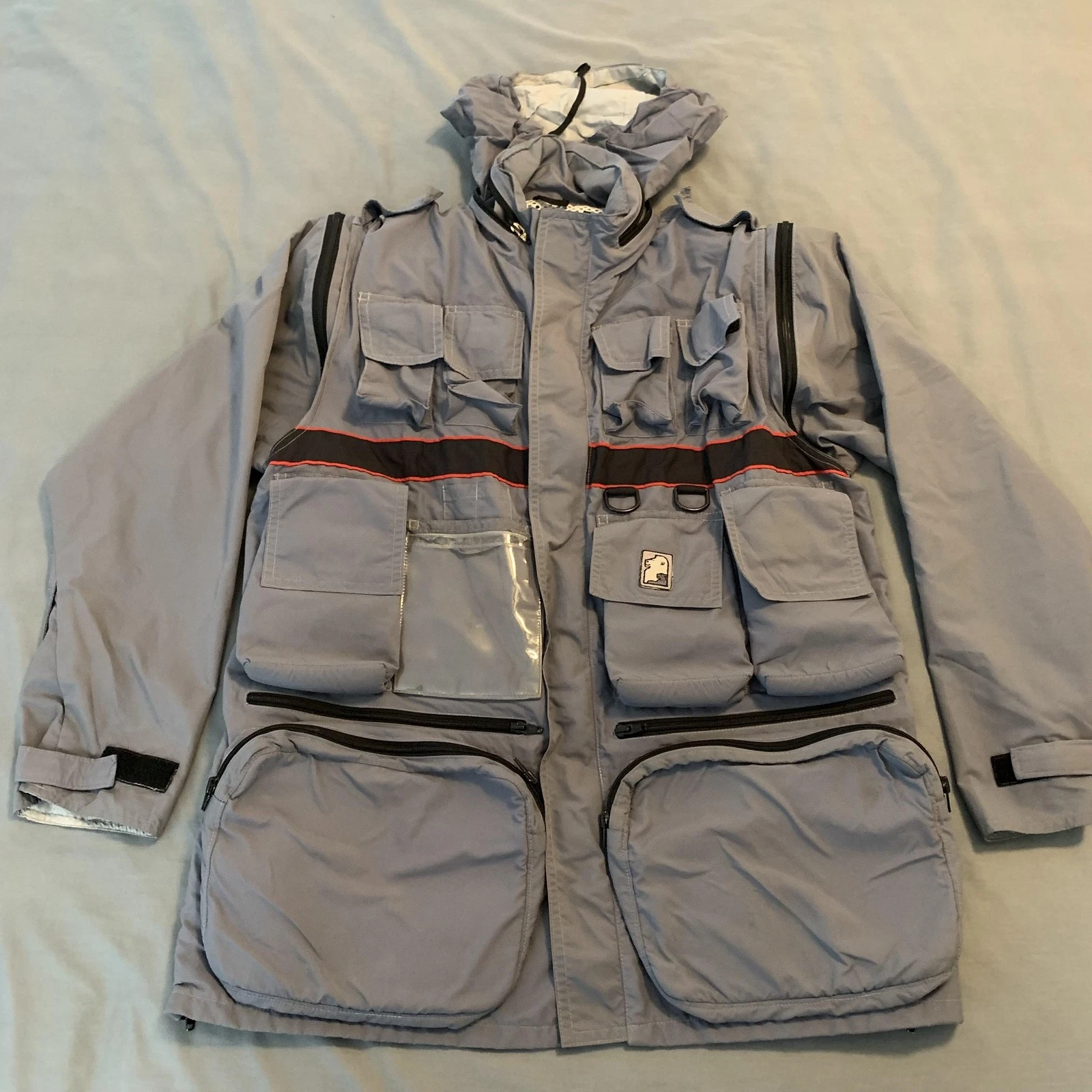 Lions Hollow Jacket Mens Large Gray Ultrex Multi Pocket Fishing Photo Made USA
Opens in a new window