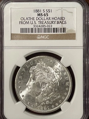 1881-S $1 Morgan Dollar NGC MS 65 /From Treasury Hoard/ -FREE SHIPPING-