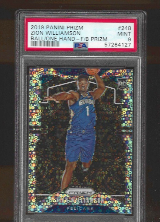 2019-20 Panini Prizm Fast Break Prizm Zion Williamson #248 RC Pelicans PSA 9