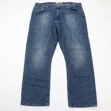 Wrangler Jeans Mens 40x30 Relaxed Bootcut Stretch Blue Medium Wash Work Denim