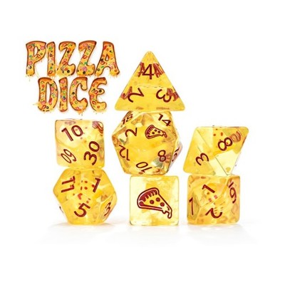 Gate Keeper Dice & Supplies Poly Set - Pizza Dice (7) New