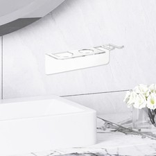 Acrylic Hair Brush Holder Wall Mounted Sturdy for Bathroom Bracelet Necklace