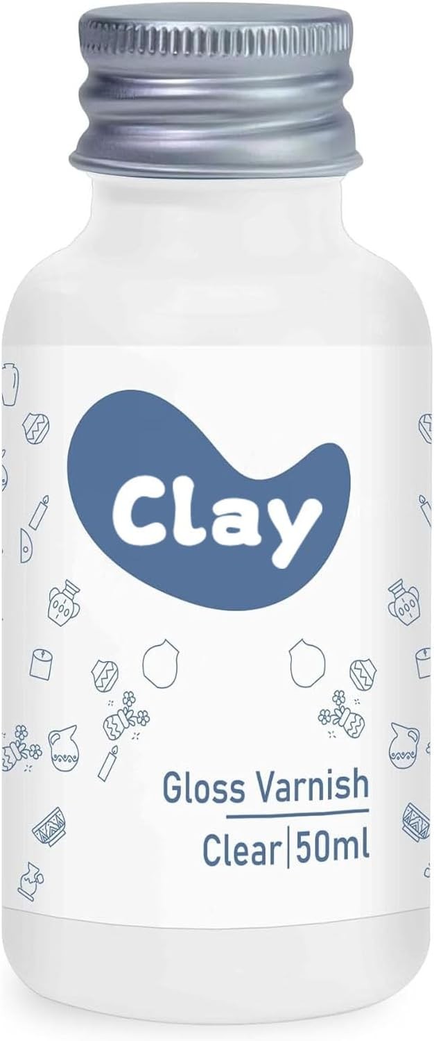 50ml Air Dry Clay Glaze Sealant, Clear Clay Varnish for Craft Pottery, Scratch