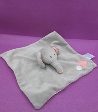 Babylove Schmusetuch Schnuffeltuch Elefant grau Herz  ca. 25cm