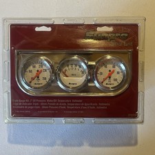 Sunpro Style Line 2-inch Triple Gauge Kit Cp8208 - Chrome White - Nosnib