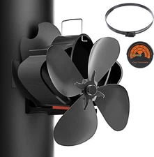 Wood Stove Fan, Magnetic Pipe Fireplace Fan, Heat Powered Fireplace Fan Non Elec