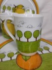 Dept 56 Orchard 4 Mugs And 4 Plates 7" Set Fruit Serving Plates And Mugs — photo 7