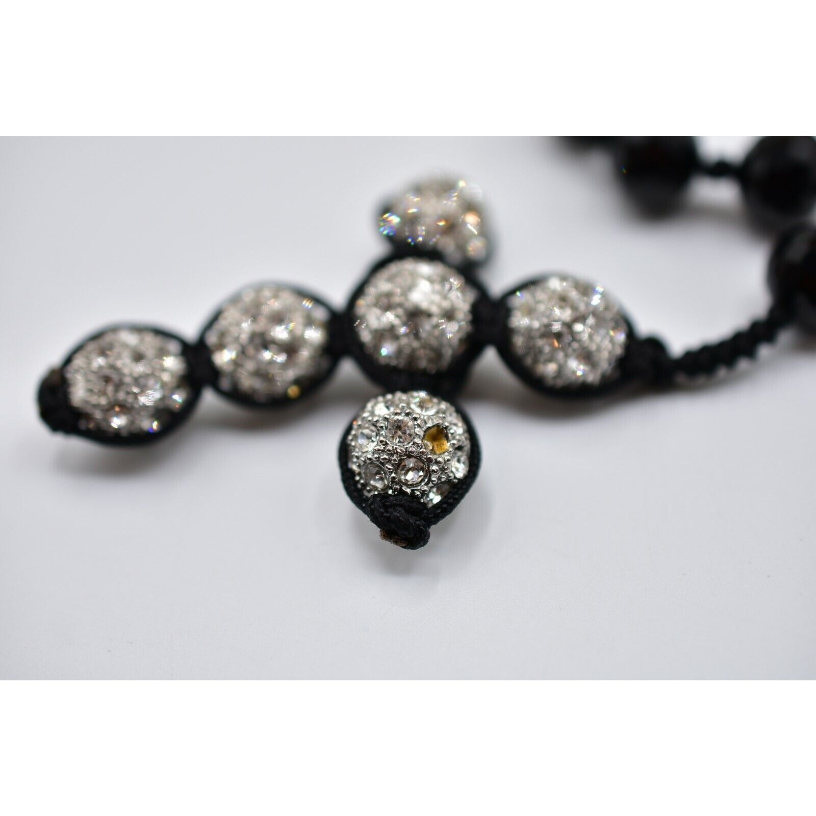 Statement Beaded Crystal Strand Necklace Sparklin… - image 12