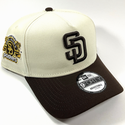 #ad #ad New Era San Diego Padres Exclusive Cream 9FORTY A Frame Snapback Hat Cap $45.55
