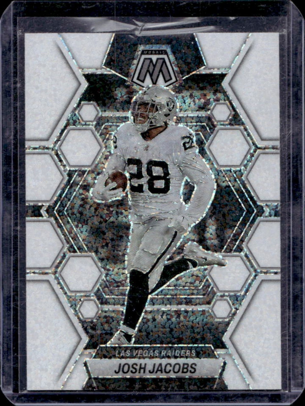 2023 Mosaic Josh Jacobs SP White Sparkle #119 Raiders