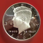 2007-S Silver Kennedy Half Dollar Scarce Toned Proof  Lustrous FAST S&H 1004
