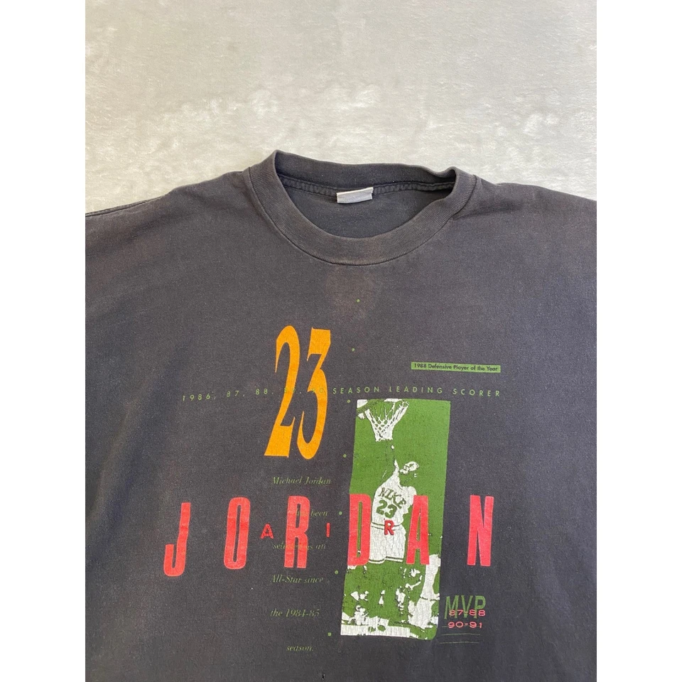 复古 90 年代耐克 Michael Jordan 23 MVP 赛季得分手 T 恤 L — 第 2/4 张图片