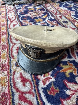 Vintage Nautical Captain Hat Art Sculpture Bird House By Helen Frost