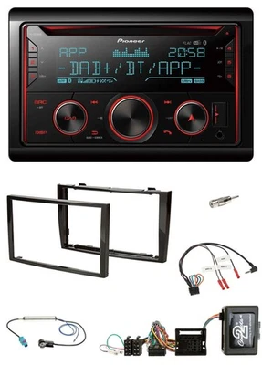 Pioneer 2DIN DAB Lenkrad Bluetooth USB CD Autoradio für Peugeot 308 07-09 PDC sc - Bild 1 von 4