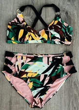 Allure By IMG Womens Size 16 18 Swimsuit Swimwear Two Piece Bikini Sexy