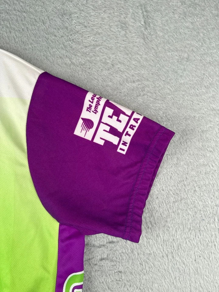 Camiseta deportiva de ciclismo Bioderm para hombre 2XL XXL verde púrpura El Tour De Tucson 2007 1/2 cremallera - Imagen 2 de 4