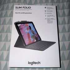 Logitech Slim Folio for iPad 7th/8th Gen Tablet Keyboard NEW