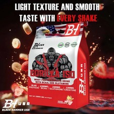 GORILLA ISO Whey 5kg Banana Strawberry | Premium Whey Isolate | Black Hammer USA