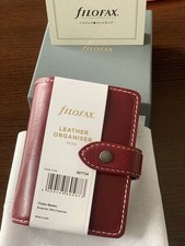 NEW Filofax System Planner Mini 5 Size Malden Burgundy Authentic