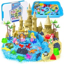 Sensory Bin, 57Pcs Ocean Mermaid Sensory Bins for Toddlers Sand Art Kit Sea A...