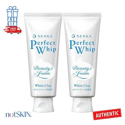 SHISEIDO SENKA Perfect Whip White Clay 120 g × 2 Pack   Deep Cleansing Foam