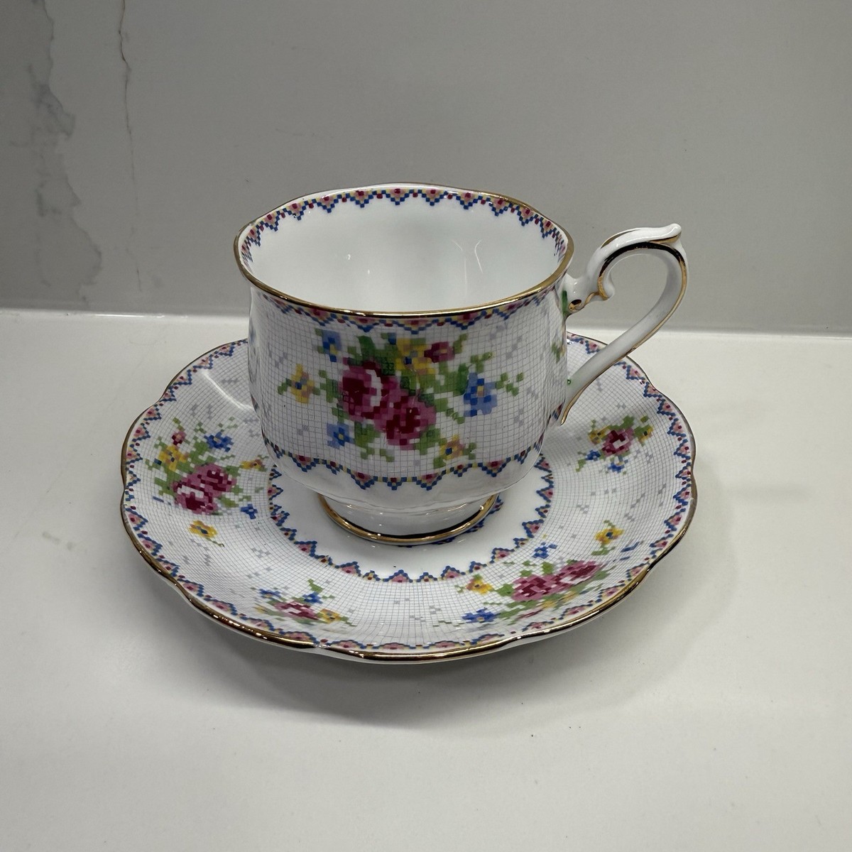 Tea Set Petit Point China Royal Albert Petit Point China Pattern