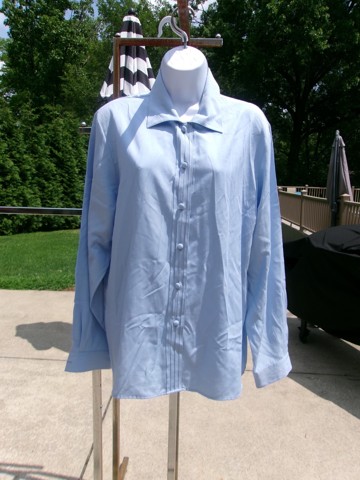 PENDLETON BLUE BUTTON DOWN BLOUSE 16 - image 1