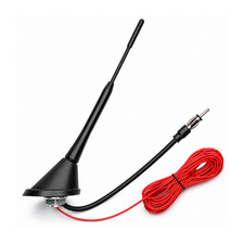 Auto Radio Kurz Stab Dach Antenne 18cm Fuß 5m Kabel 16V Verstärker Universal