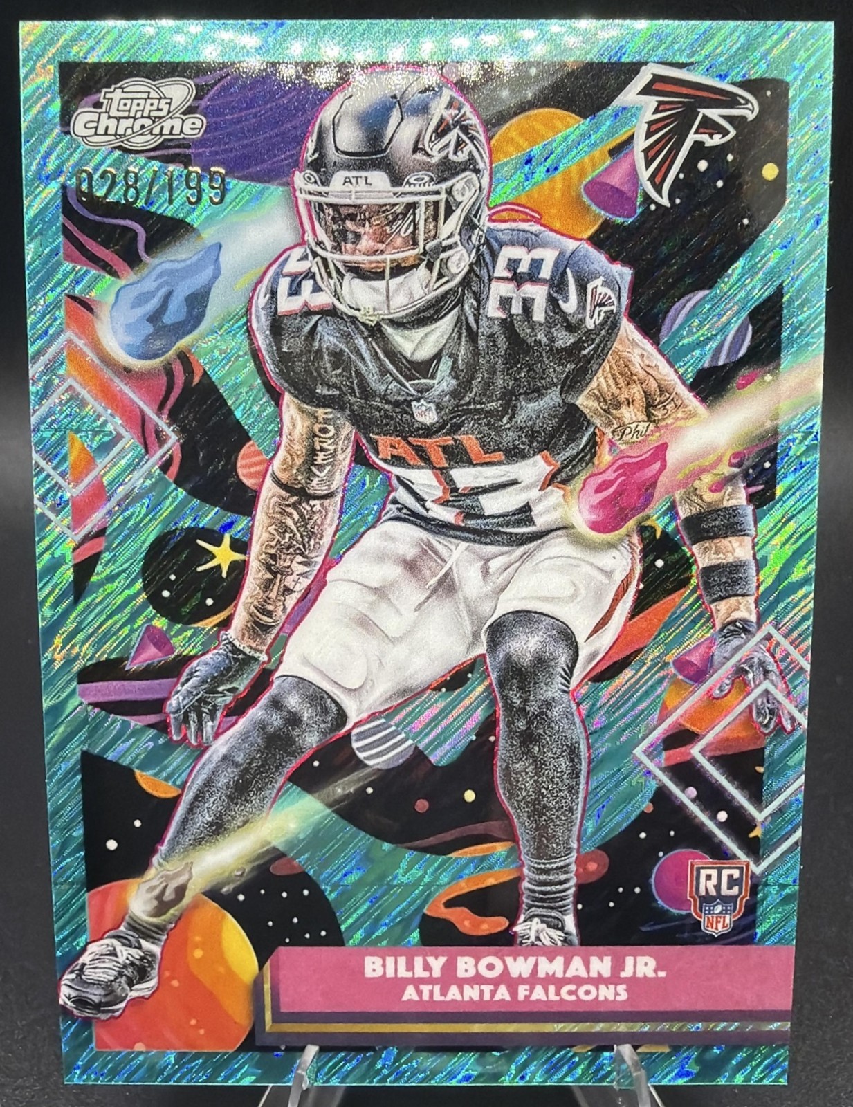 2025 Topps Cosmic Chrome Billy Bowman Jr. #105 Aqua Equinox Refractor 28/199 RC