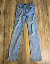 True Religion Women's Jeans Size 27 Billie Mid Rise Straight Fit Light Wash