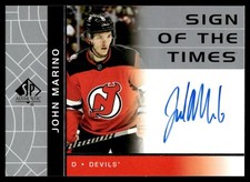 2022-23 SP Authentic 2002-03 Retro Sign of the Times John Marino Auto New Jersey