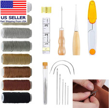 Leather Sewing Kit, 30PCS Repair Kit Heavy Duty Sewing Kit with Upholstery Threa