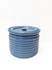 VINTAGE Bauer Pottery Jade Spice Jar #2 With Lid Blue