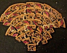 LOT 43 HAND-CUT CERAMIC MOSAIC CHINA PLATE TILES MODERN FLORALS