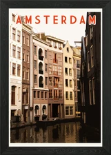 Amsterdam Vintage Poster Framed Wall Art Poster Canvas Print Picture